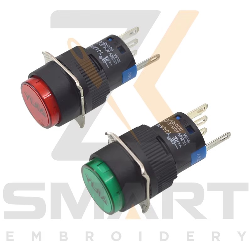 Commutazione del pulsante con lampada auto-retorno pezzi della macchina cinese di incollaggio EDH06-YJ-LA16G EDH06-YJ-LA16R